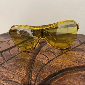 Christian Dior Rodeo Drive Limited Edition Yellow Shield Visor Sunglasses